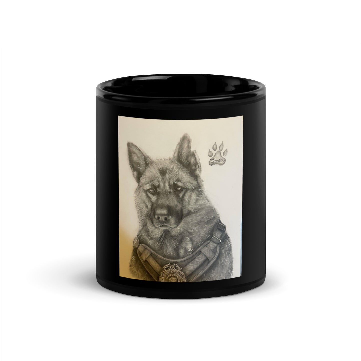BLACK GLOSSY MUG AVAILABLE IN TWO SIZES
