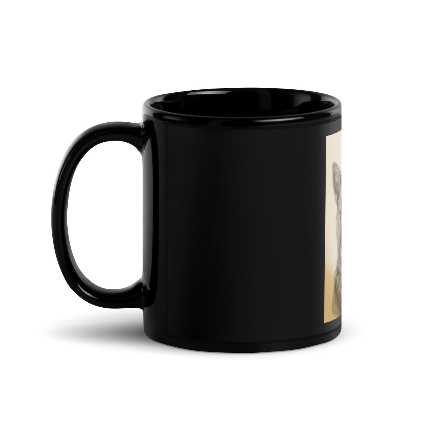 BLACK GLOSSY MUG AVAILABLE IN TWO SIZES