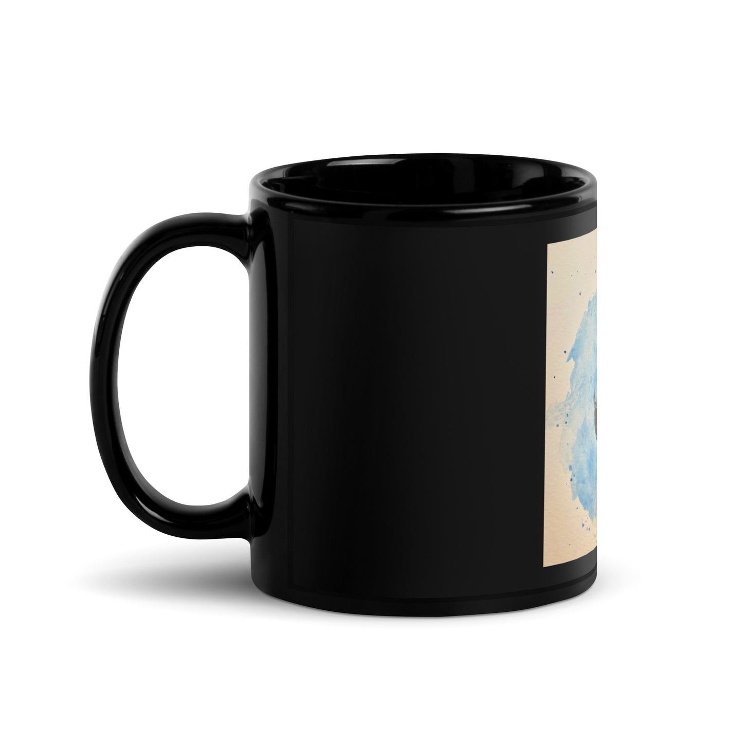 BLACK GLOSSY MUG AVAILABLE IN TWO SIZES