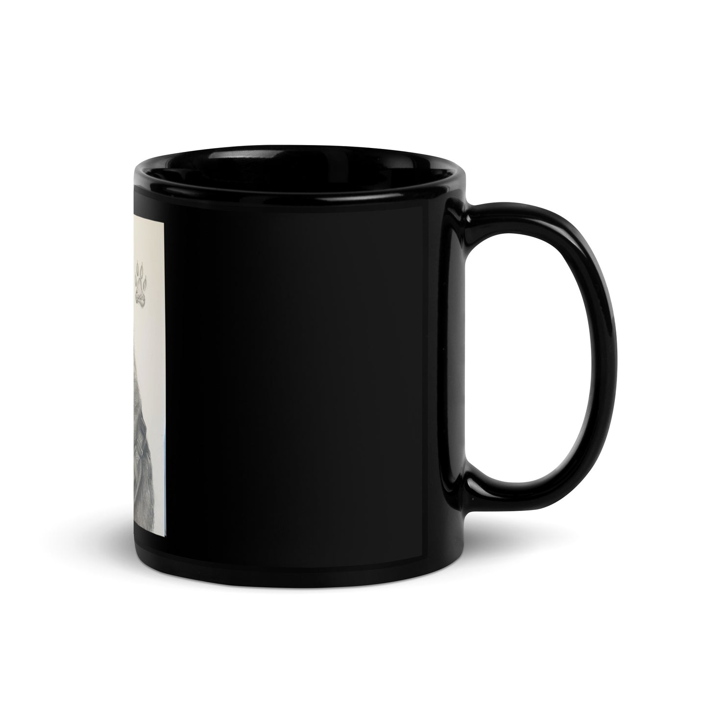 BLACK GLOSSY MUG AVAILABLE IN TWO SIZES