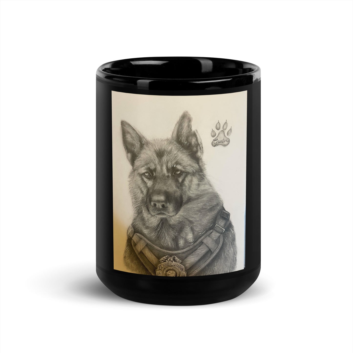 BLACK GLOSSY MUG AVAILABLE IN TWO SIZES