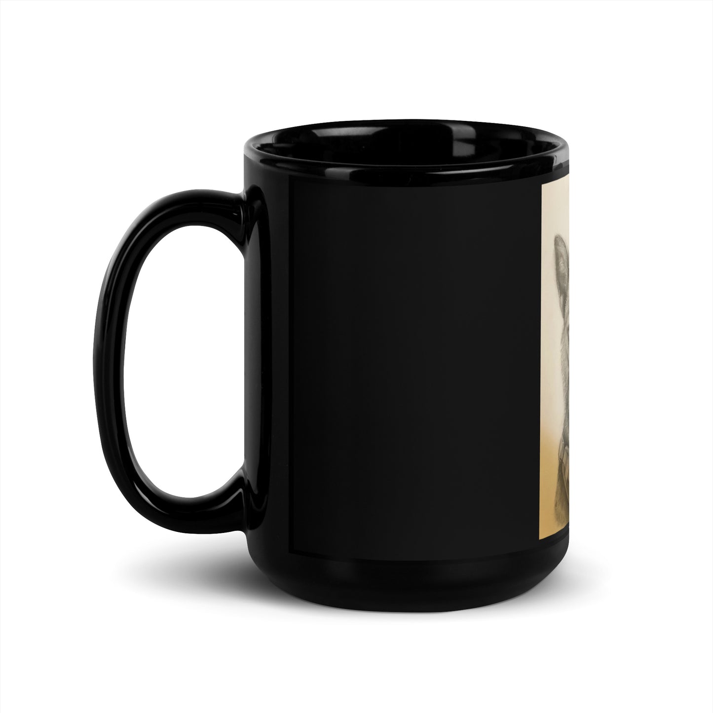 BLACK GLOSSY MUG AVAILABLE IN TWO SIZES