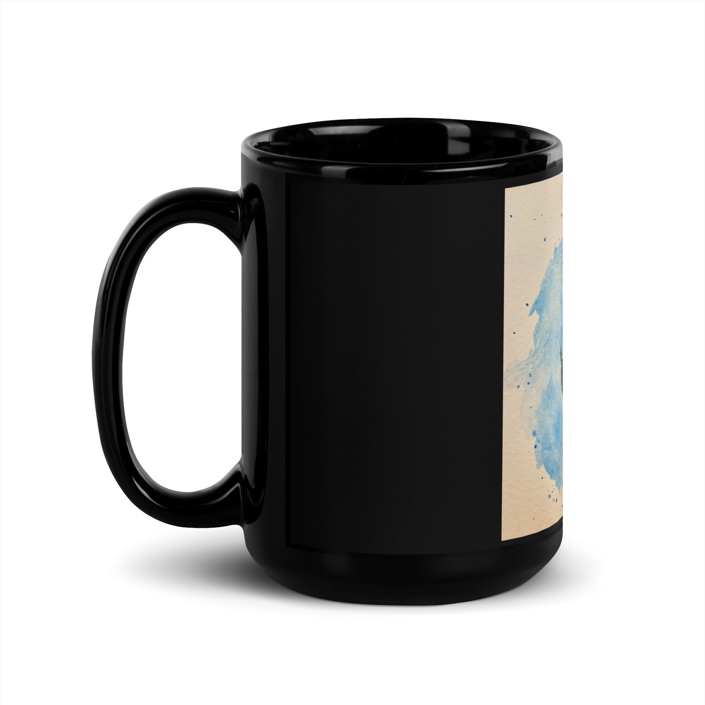 BLACK GLOSSY MUG AVAILABLE IN TWO SIZES