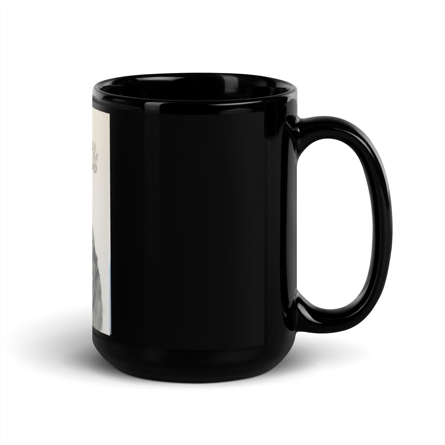 BLACK GLOSSY MUG AVAILABLE IN TWO SIZES