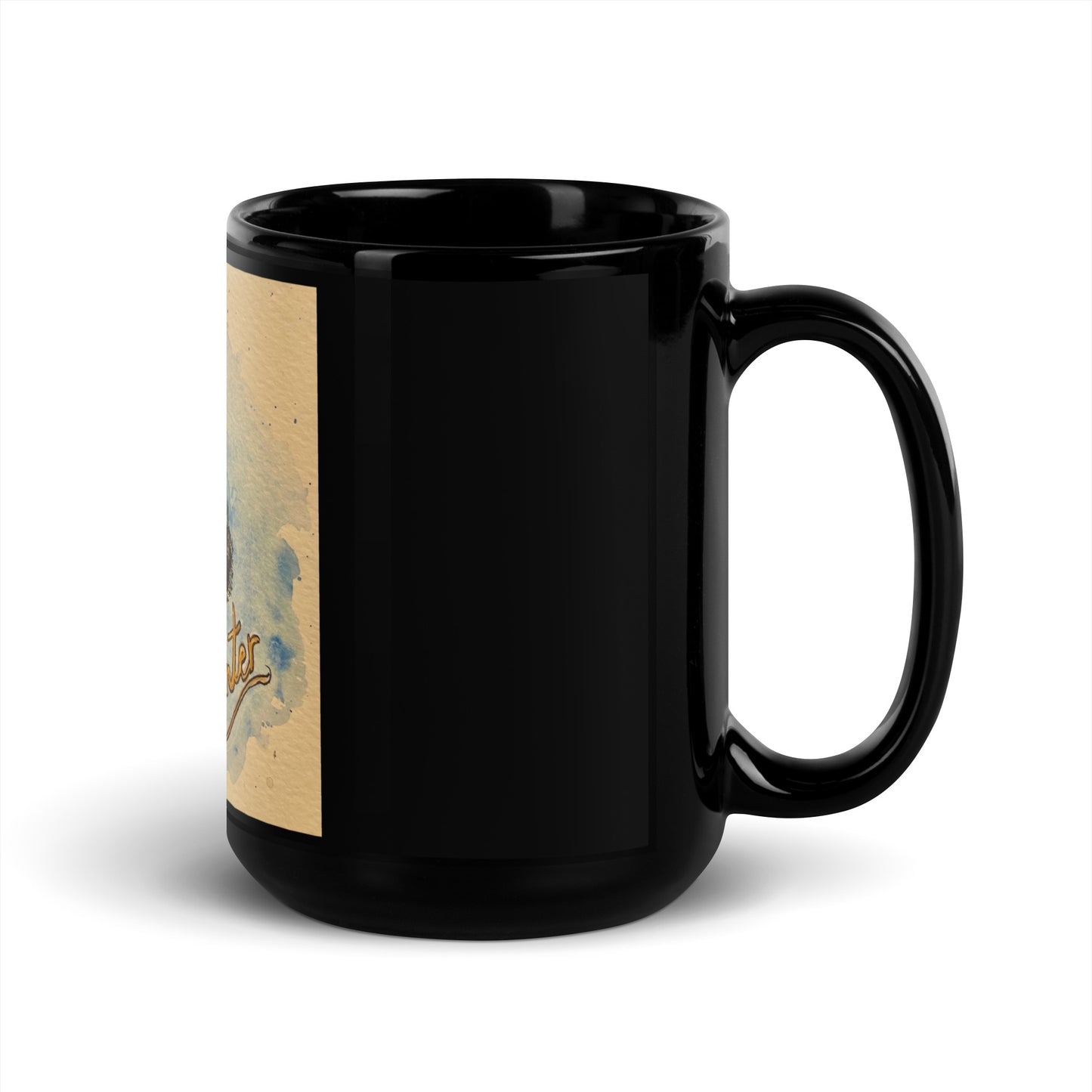 BLACK GLOSSY MUG AVAILABLE IN TWO SIZES