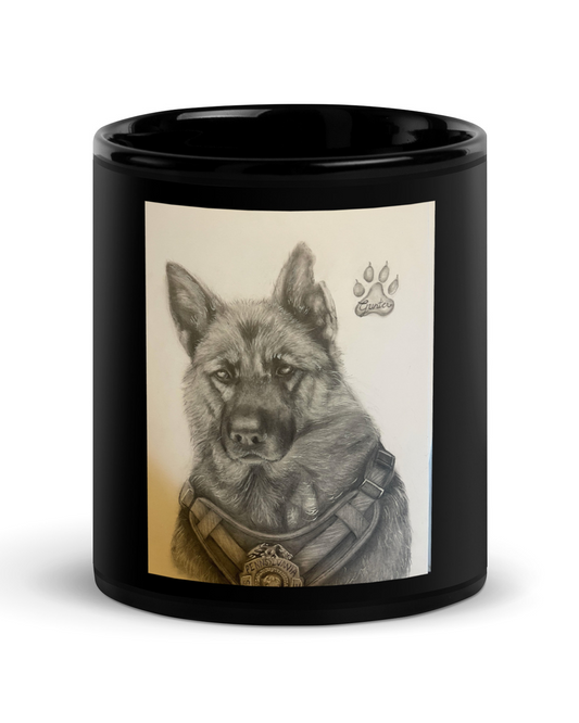 BLACK GLOSSY MUG AVAILABLE IN TWO SIZES