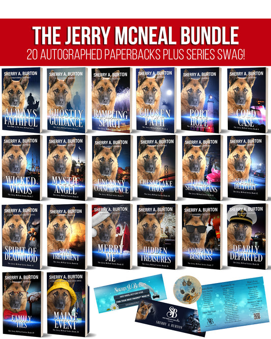 Images of th3 20 books in the Jerry McNeal paperback bundle